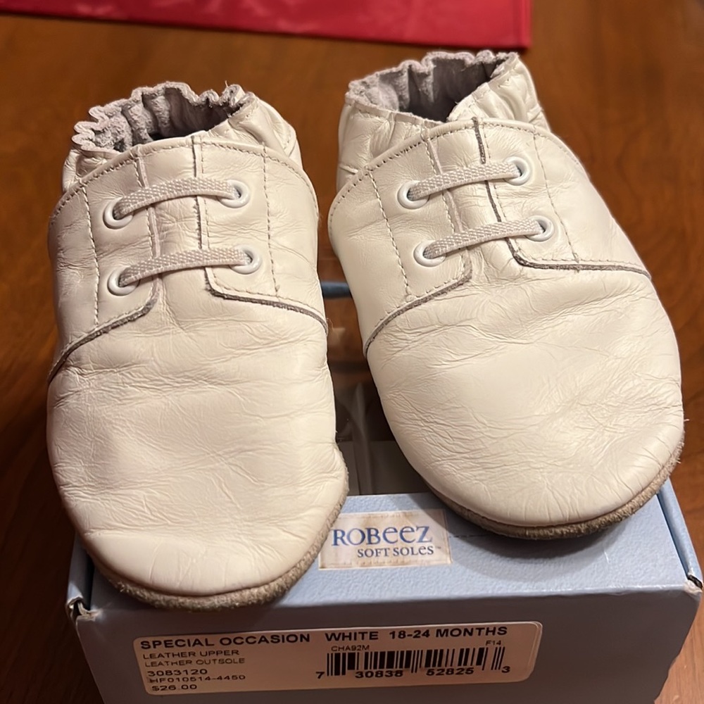 Robeez special occasion white leather 18-24mo shoe EUC - Picture 9 of 9